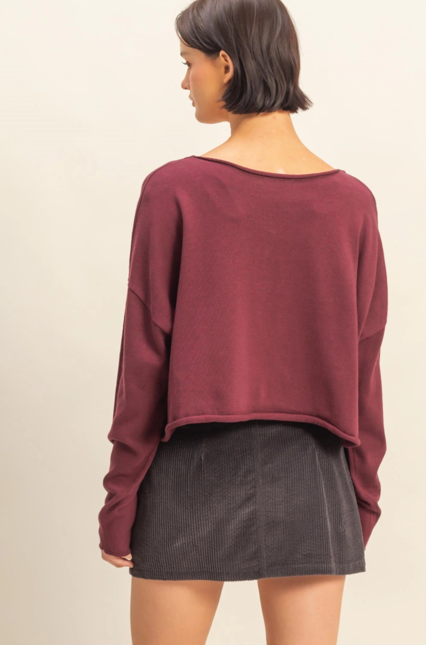 •BAILEY• wide neck lightweight sweater