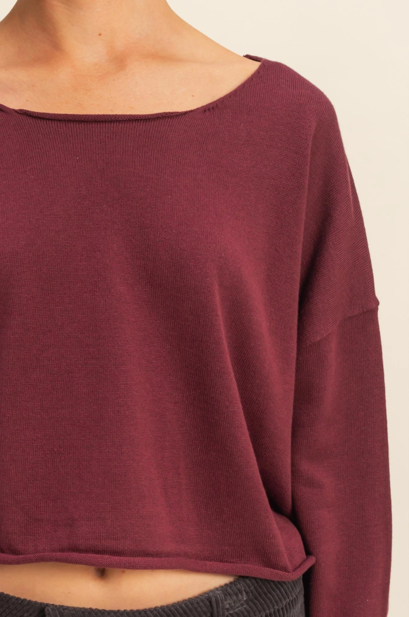 •BAILEY• wide neck lightweight sweater