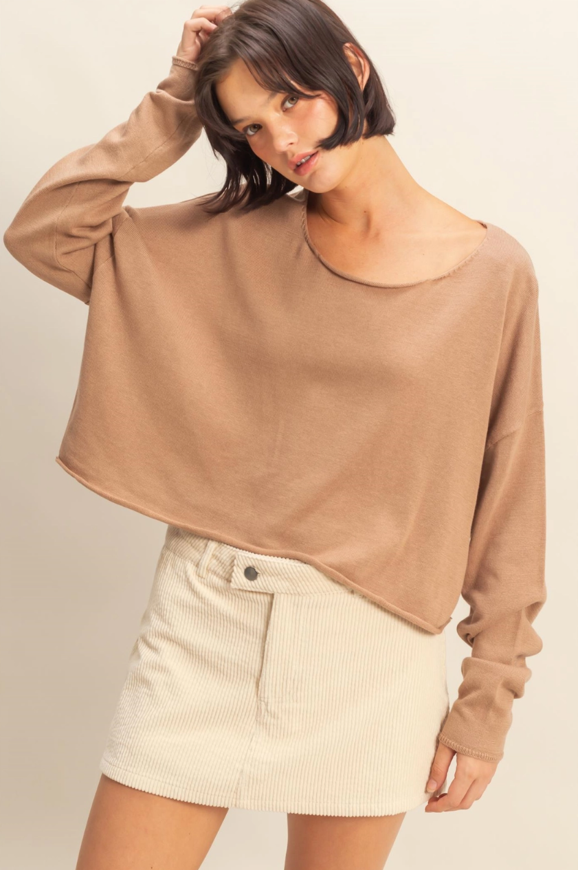 •BAILEY• wide neck lightweight sweater