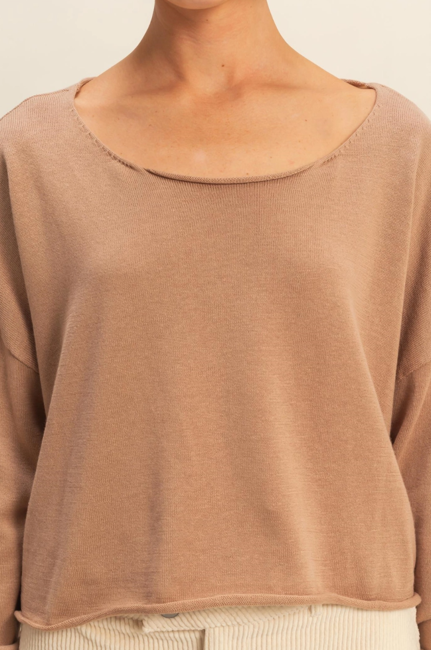 •BAILEY• wide neck lightweight sweater