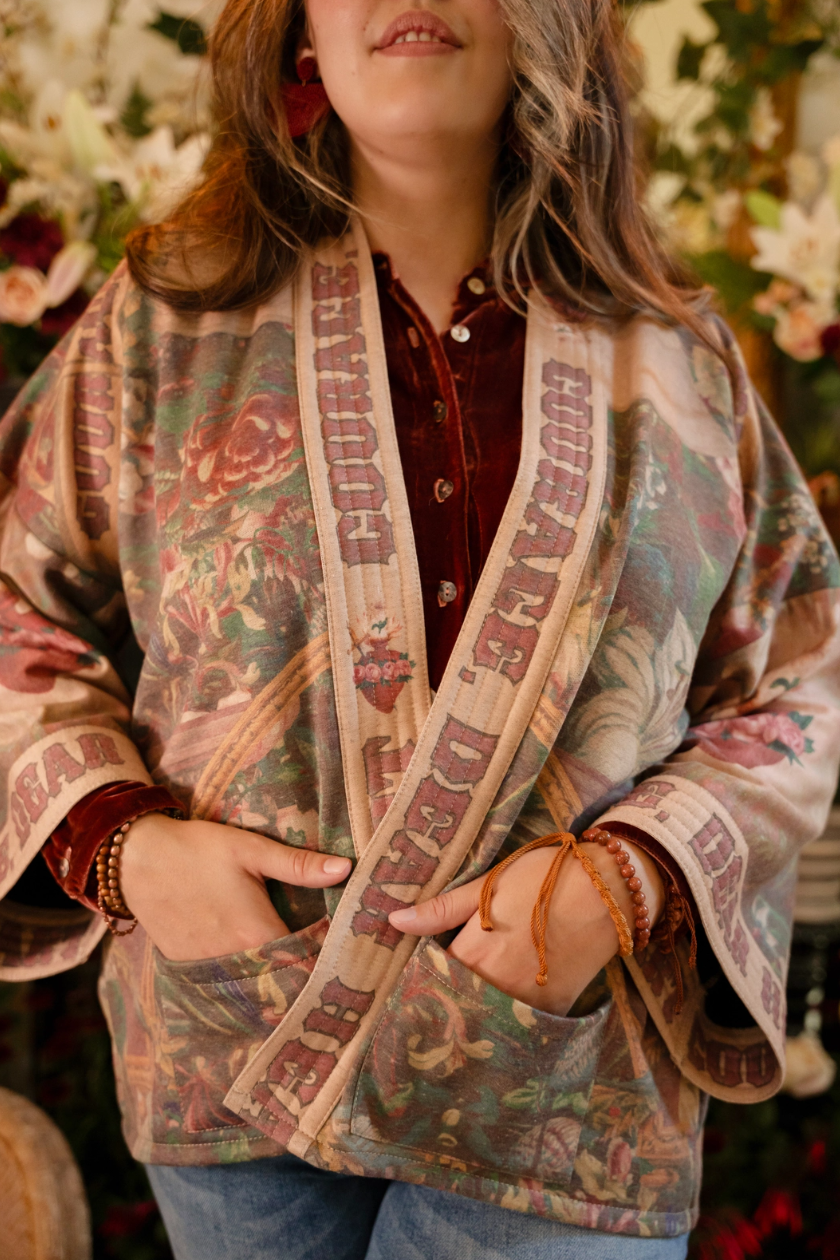 •COURAGE, DEAR HEART• fleece lined cottage cardigan