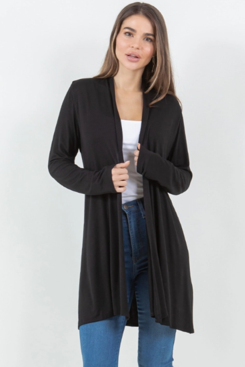 •VIVIENNE• soft drape midi cardigan (USA)