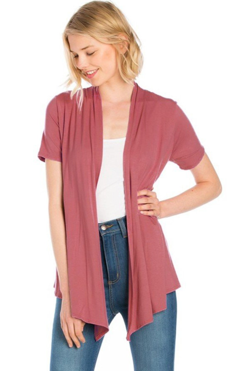 •JENNA• short sleeve drape cardigan (USA)