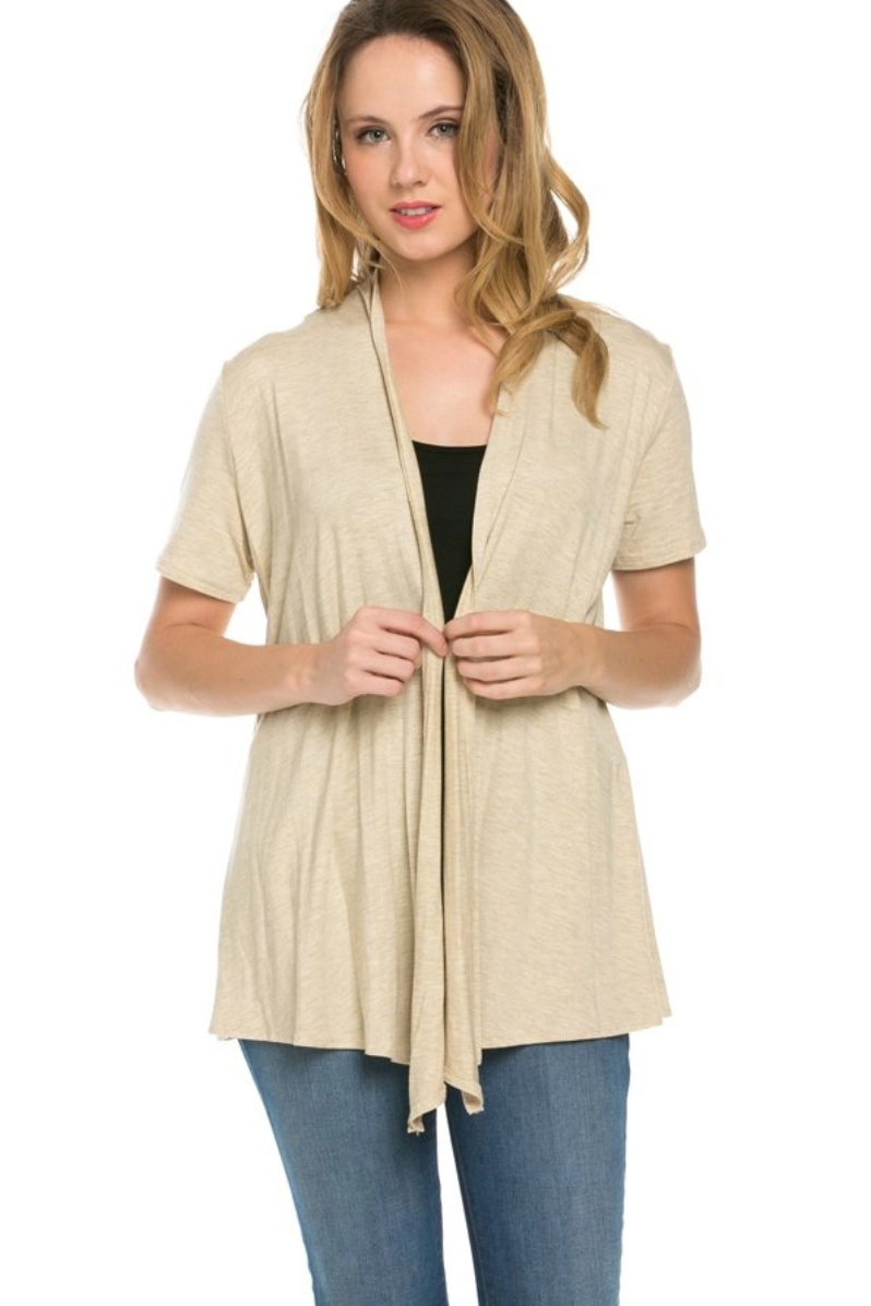 •JENNA• short sleeve drape cardigan (USA)