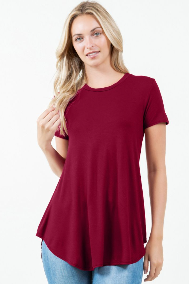 •LINDSEY• short sleeve crew neck top (USA)