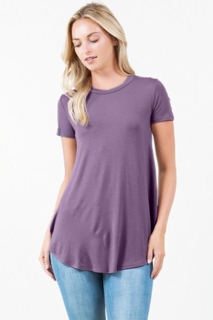 •LINDSEY• short sleeve crew neck top (USA)