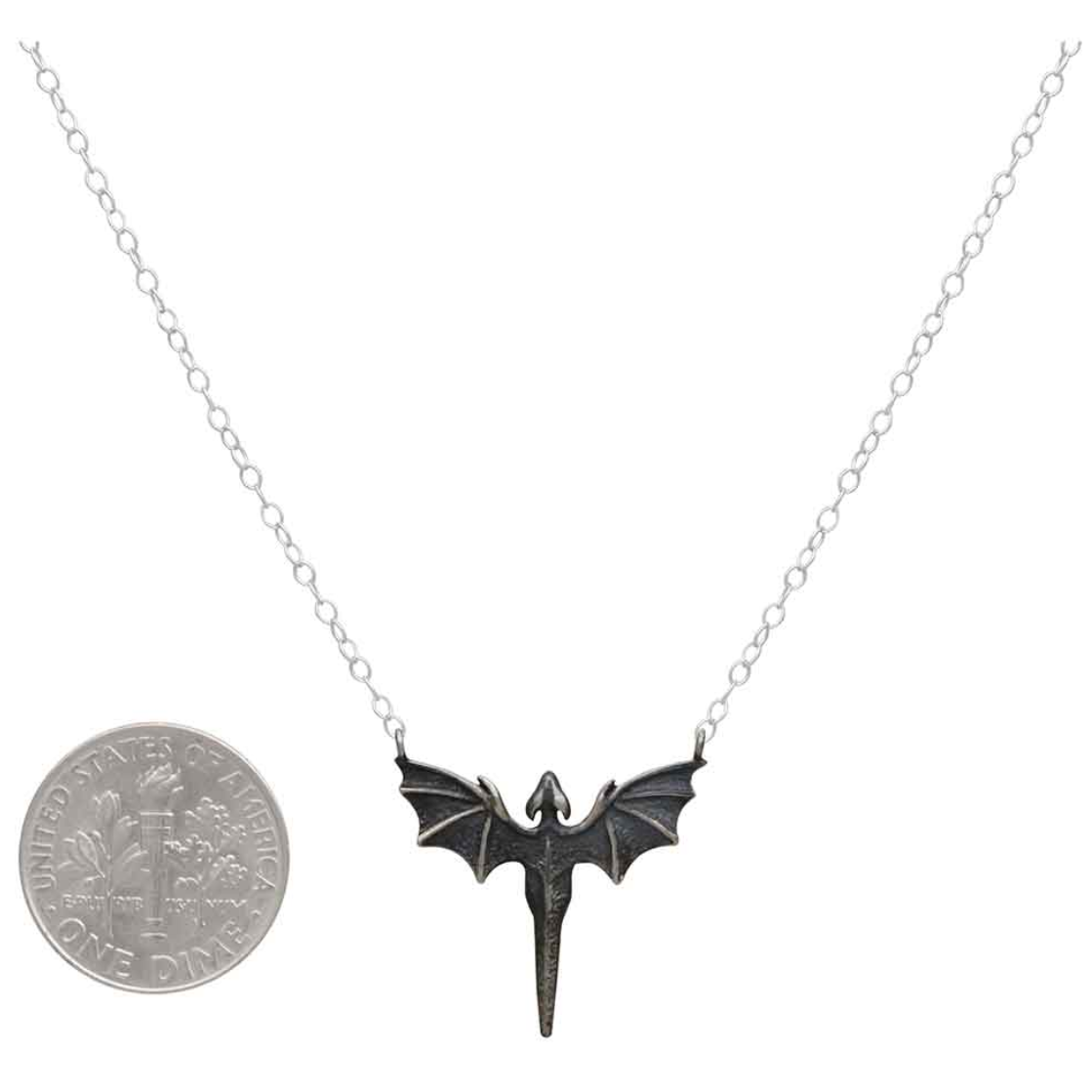 •FLYING DRAGON• recycled silver necklace