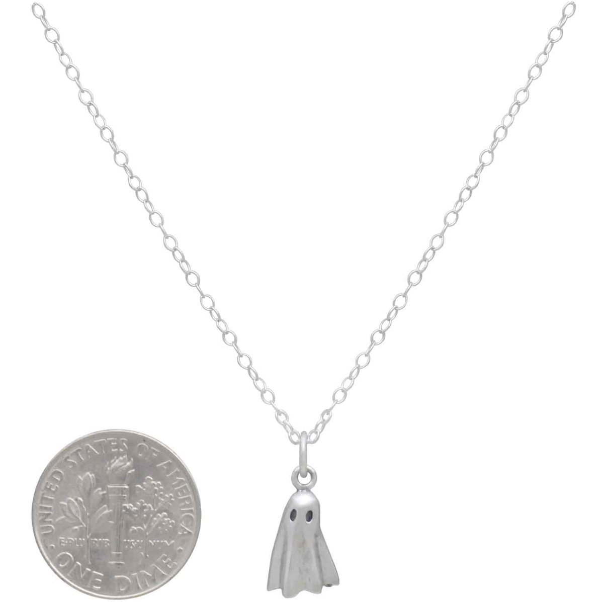 •LIL' GHOST• recycled silver necklace