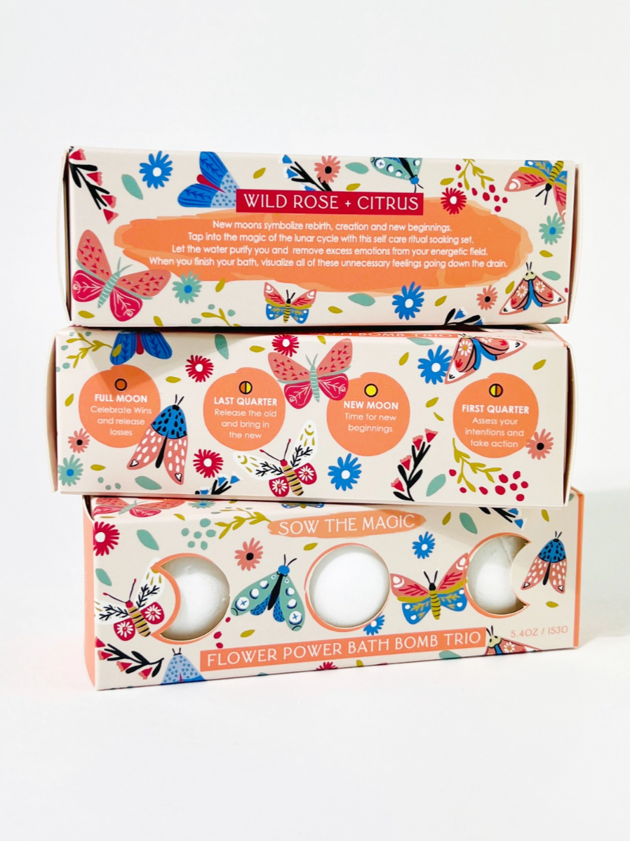 •FLOWER POWER• bath bomb trio