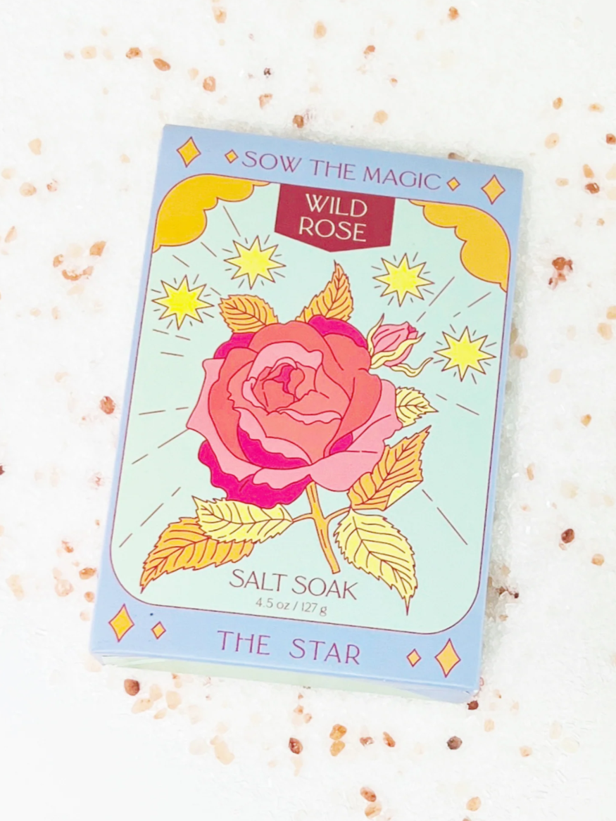 •THE STAR• wild rose tarot bath salt soak