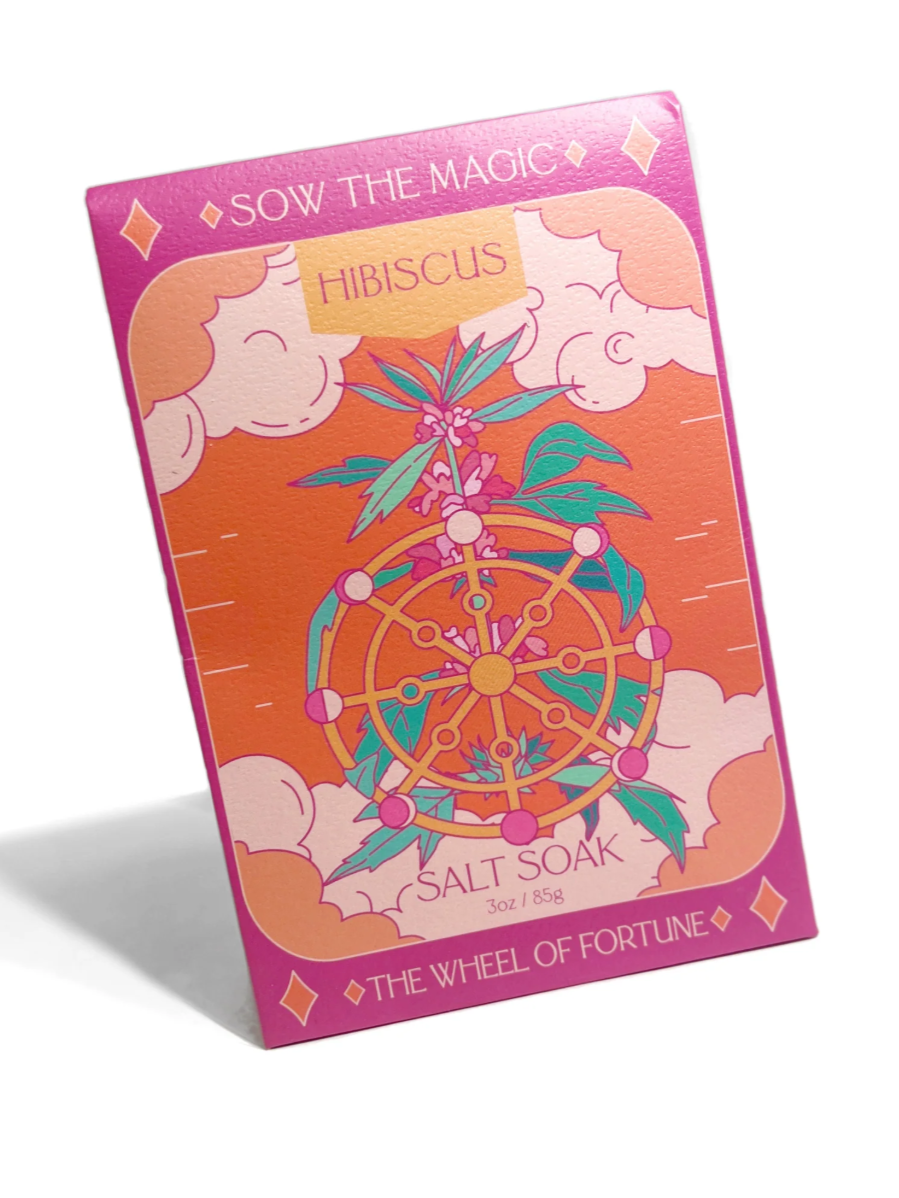 •THE WHEEL OF FORTUNE• hibiscus tarot bath salt soak