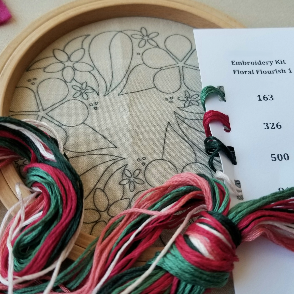 •FLORAL FLOURISH• beginner friendly embroidery kit