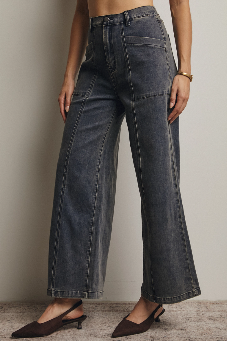 •LEXI• wide leg denim pants
