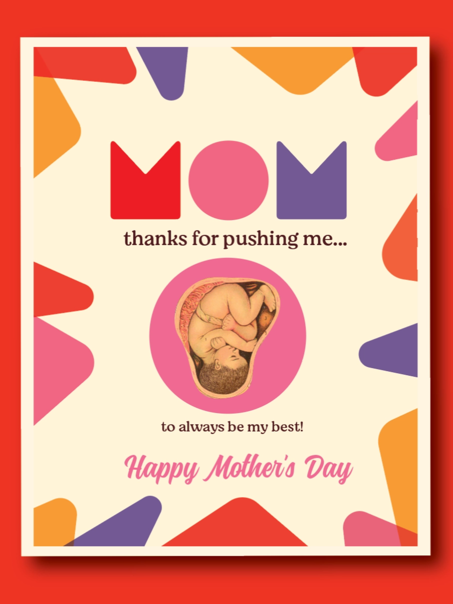 •THANKS FOR PUSHING ME• mom card
