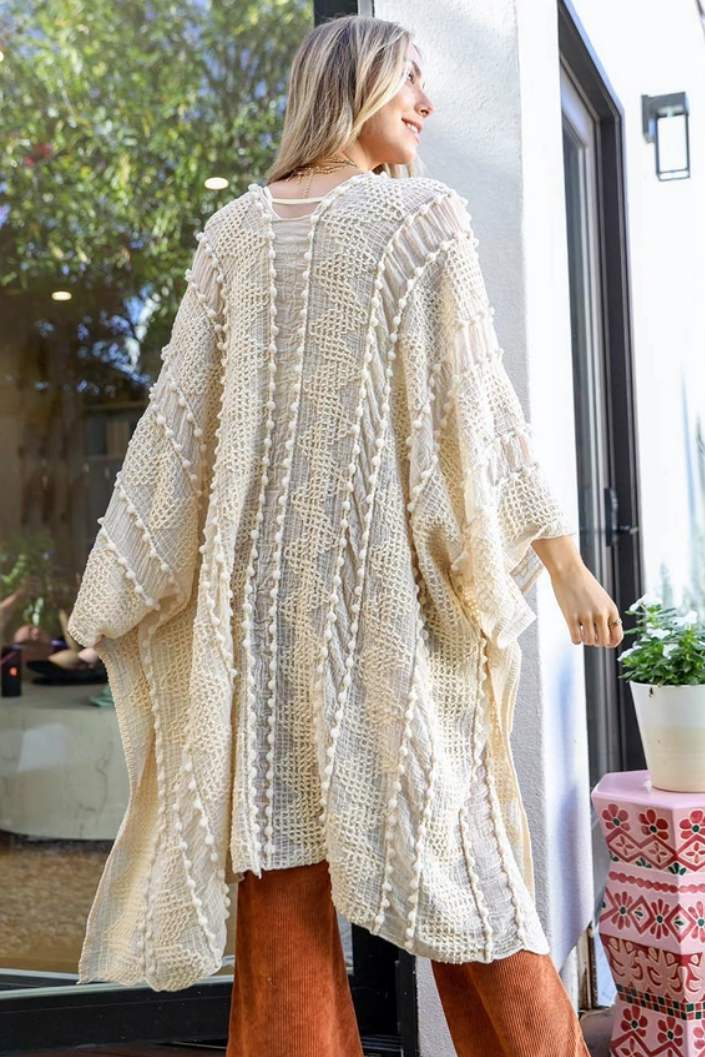 •JAGGER• semi-sheer zigzag cardi