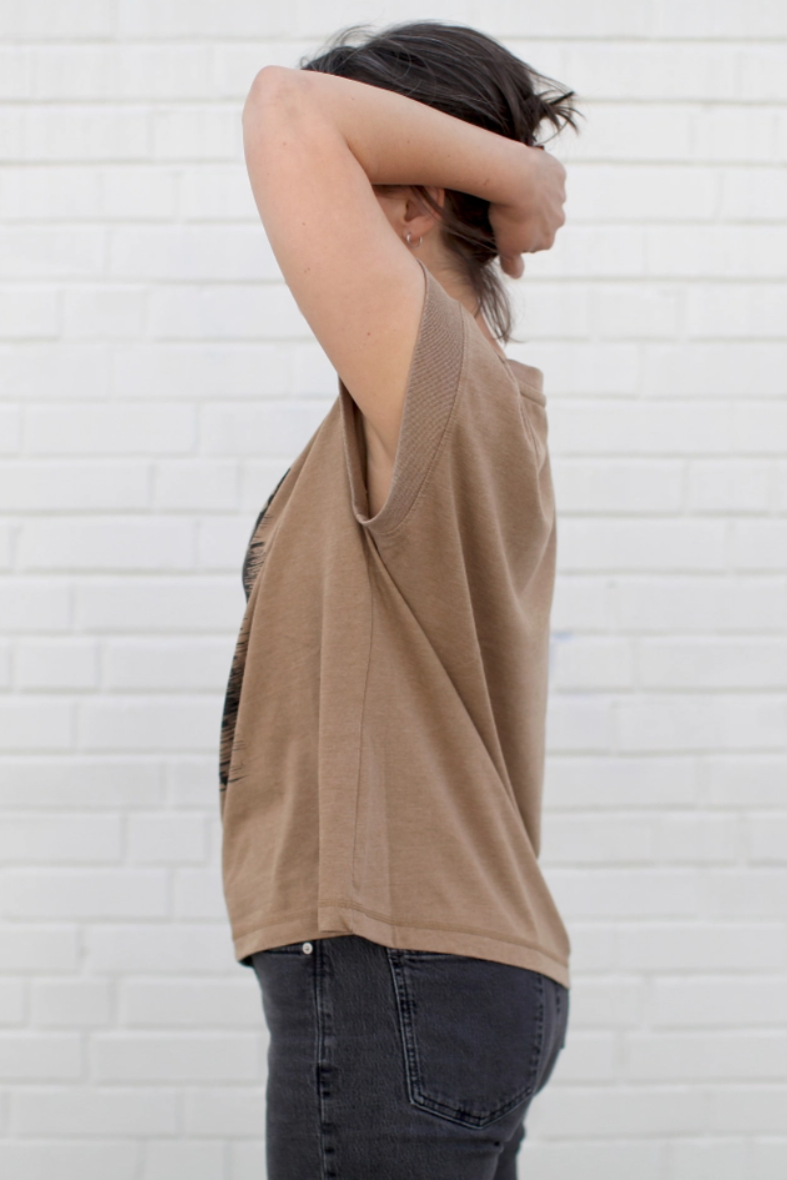 •CANYON• cotton blend boxy tee (USA)