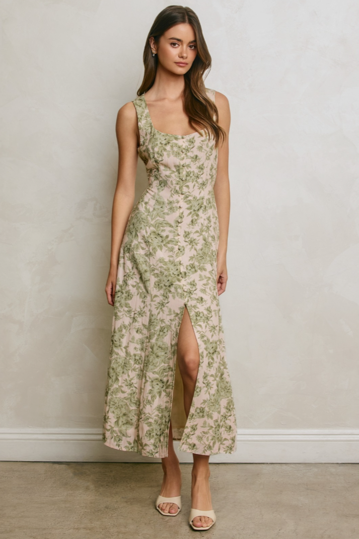 •ARDEN• sweetheart midi dress