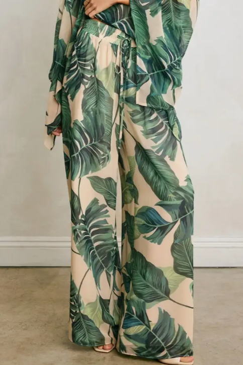•KAUAI• semi-sheer chiffon pants