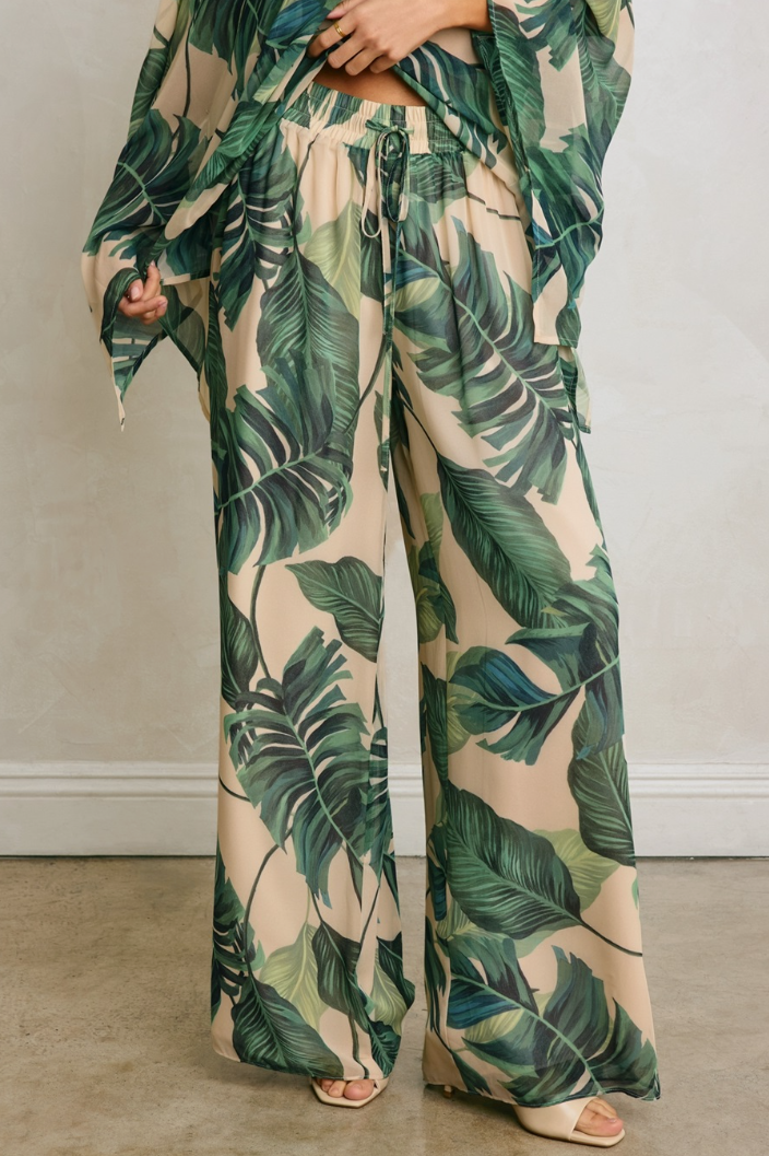 •KAUAI• semi-sheer chiffon pants