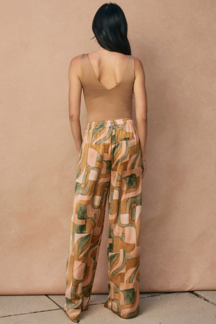 •ADOBE• satin wide leg pants
