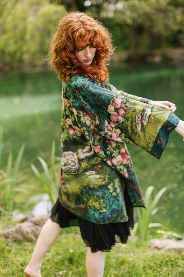 •DAYDREAMER• bamboo cardigan with tie