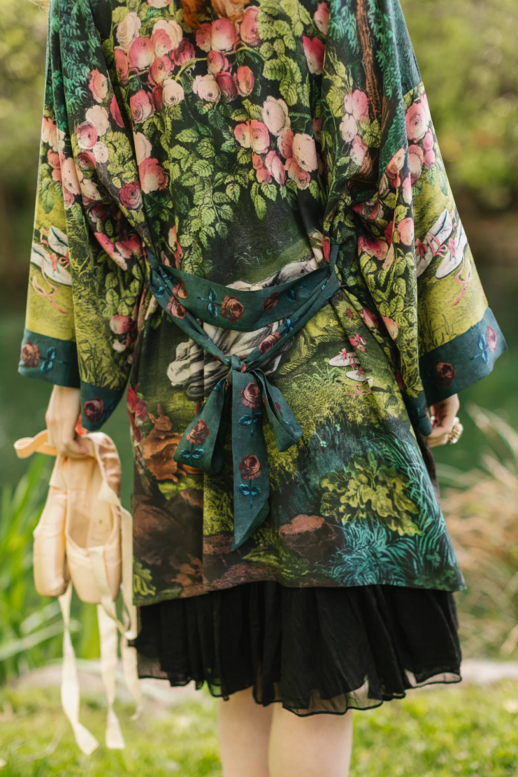 •DAYDREAMER• bamboo cardigan with tie