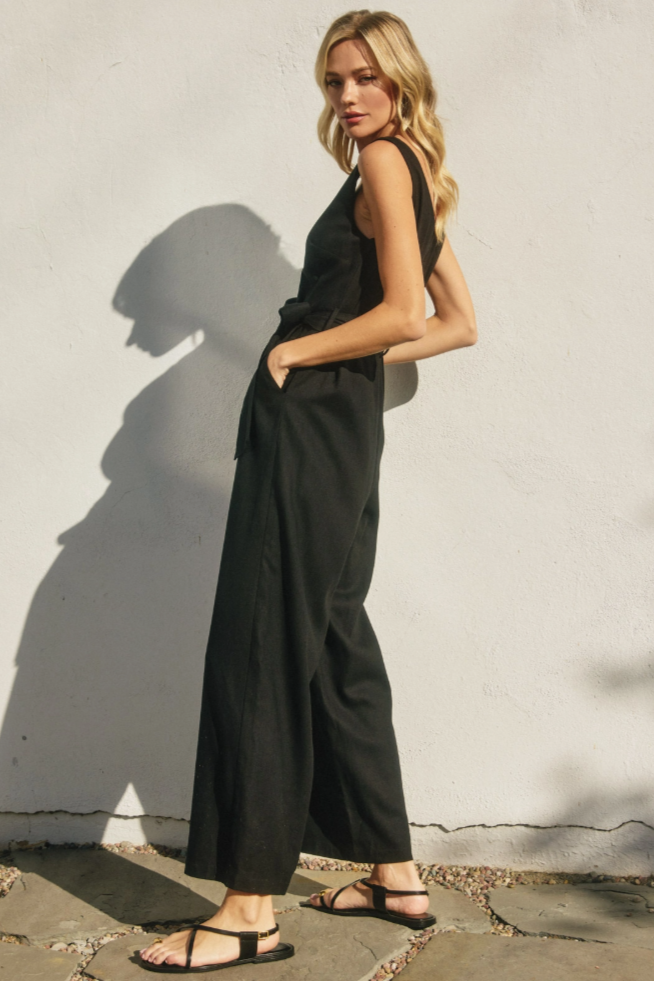 •GISELLE• cotton/linen blend jumpsuit