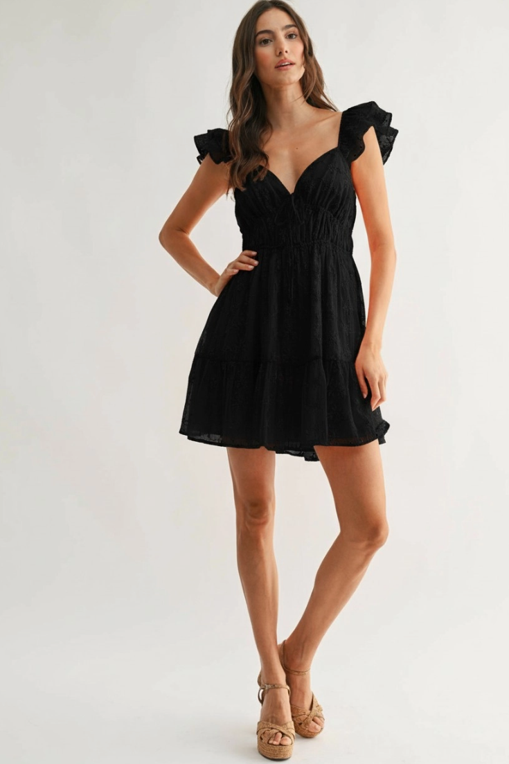 •EMMA• floral eyelet embroidered mini dress
