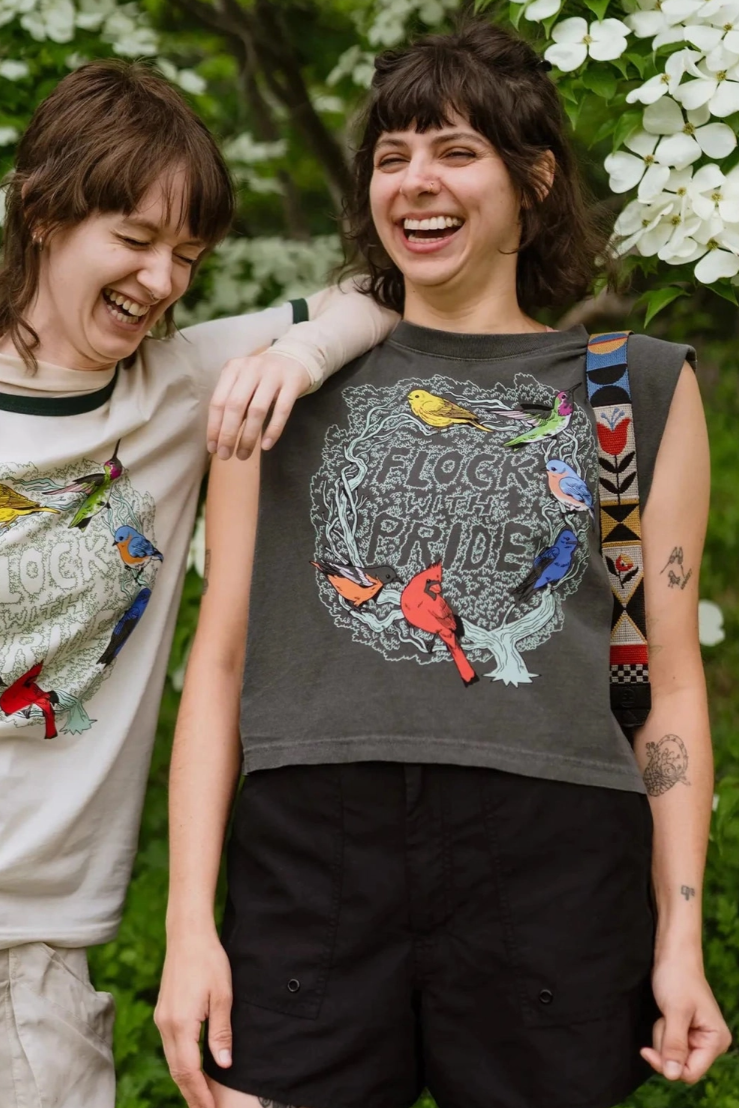 •FLOCK WITH PRIDE• cotton muscle tee (USA)