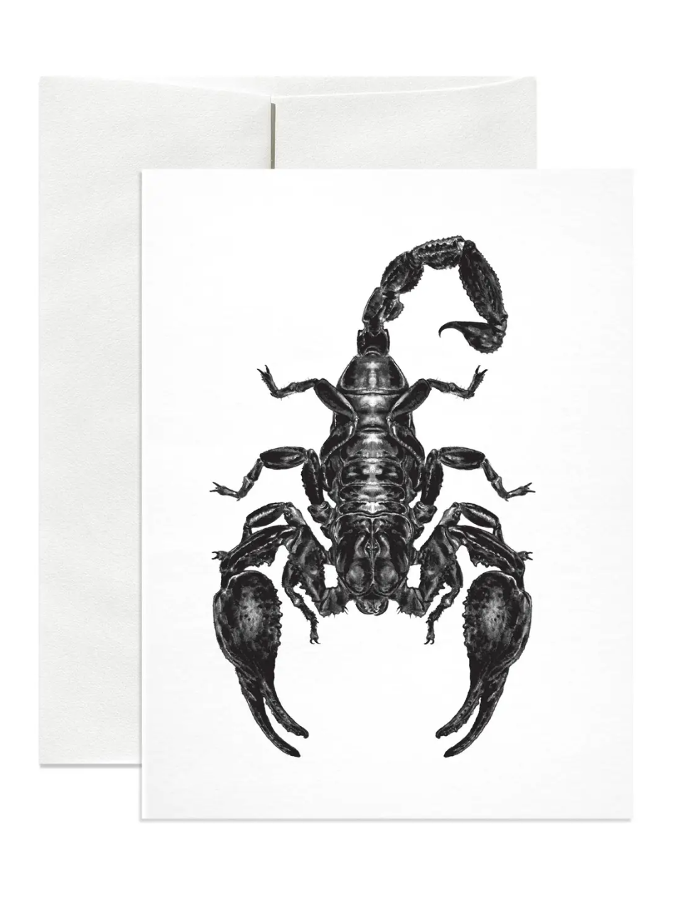 •EMPEROR SCORPION• foil greeting card