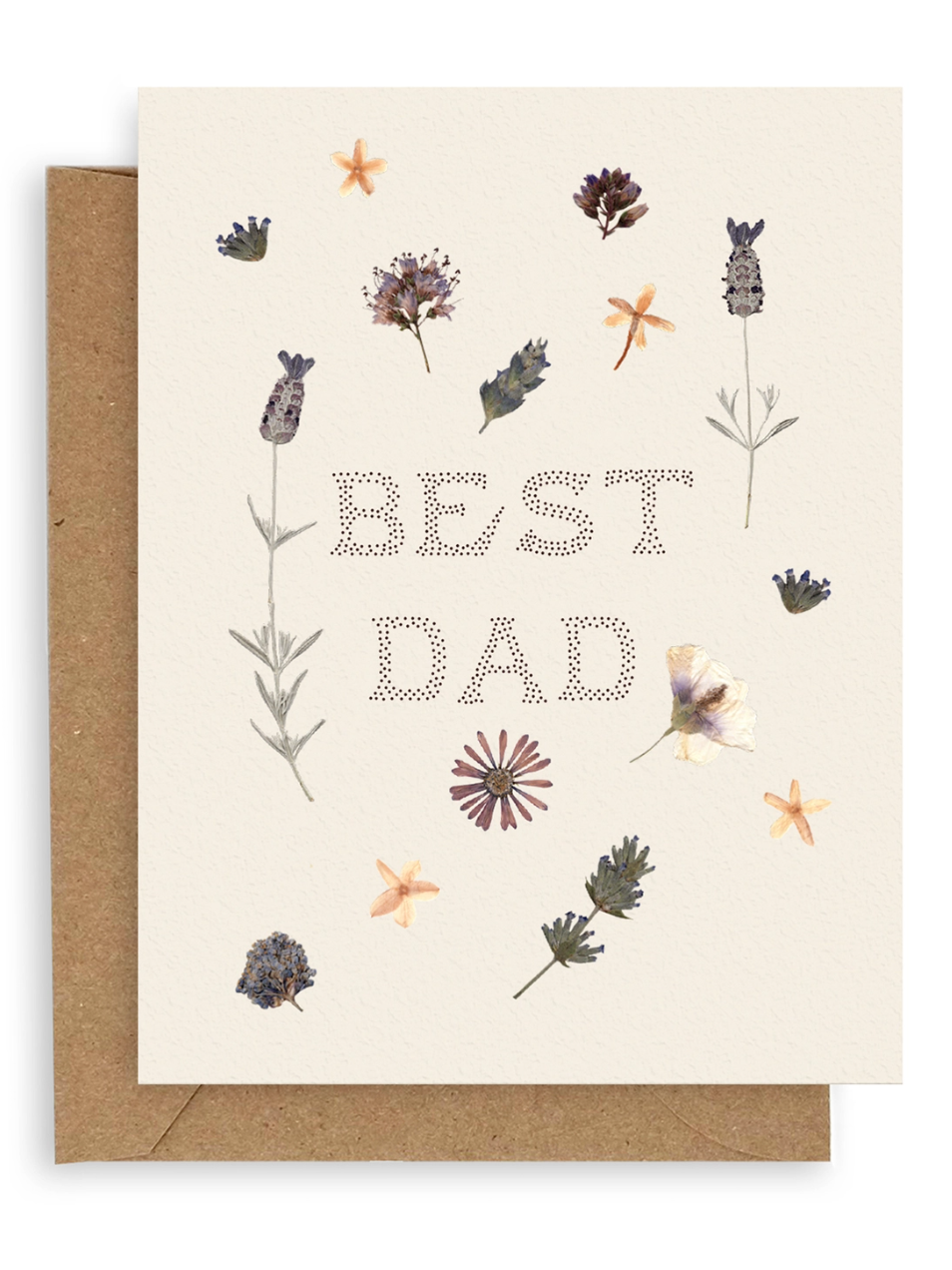 •PRESSED FLOWERS• dad card