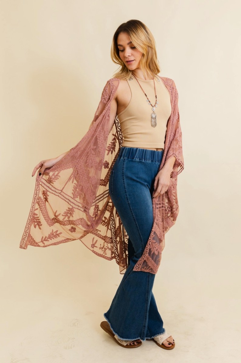 •LOIRE• botanical embroidered cardi