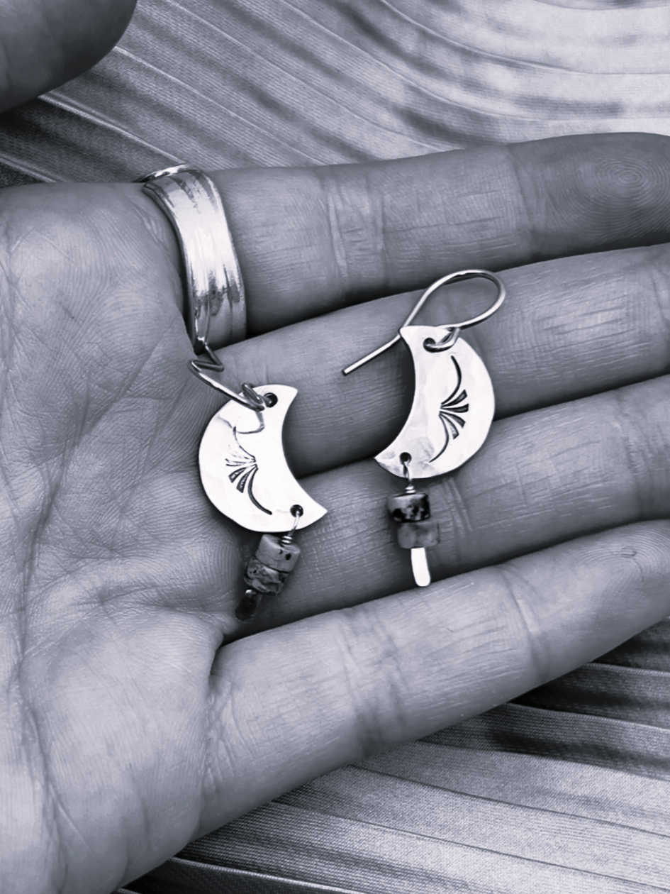 •LUNA• turquoise + silver earrings