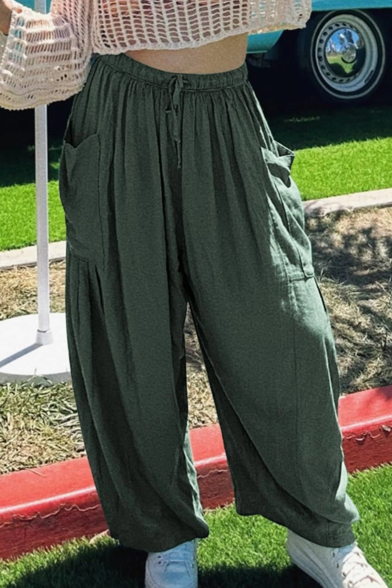 •DJINN• pleated side pocket pants