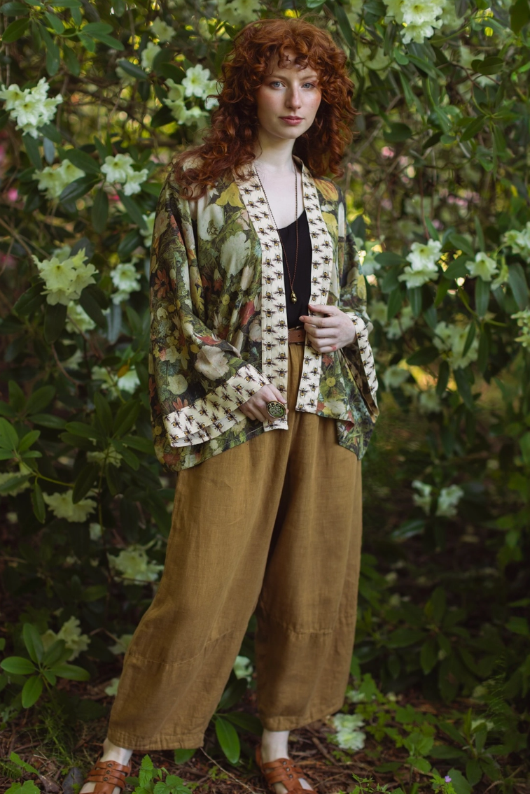 •I DREAM IN FLOWERS•  cropped bamboo cardigan