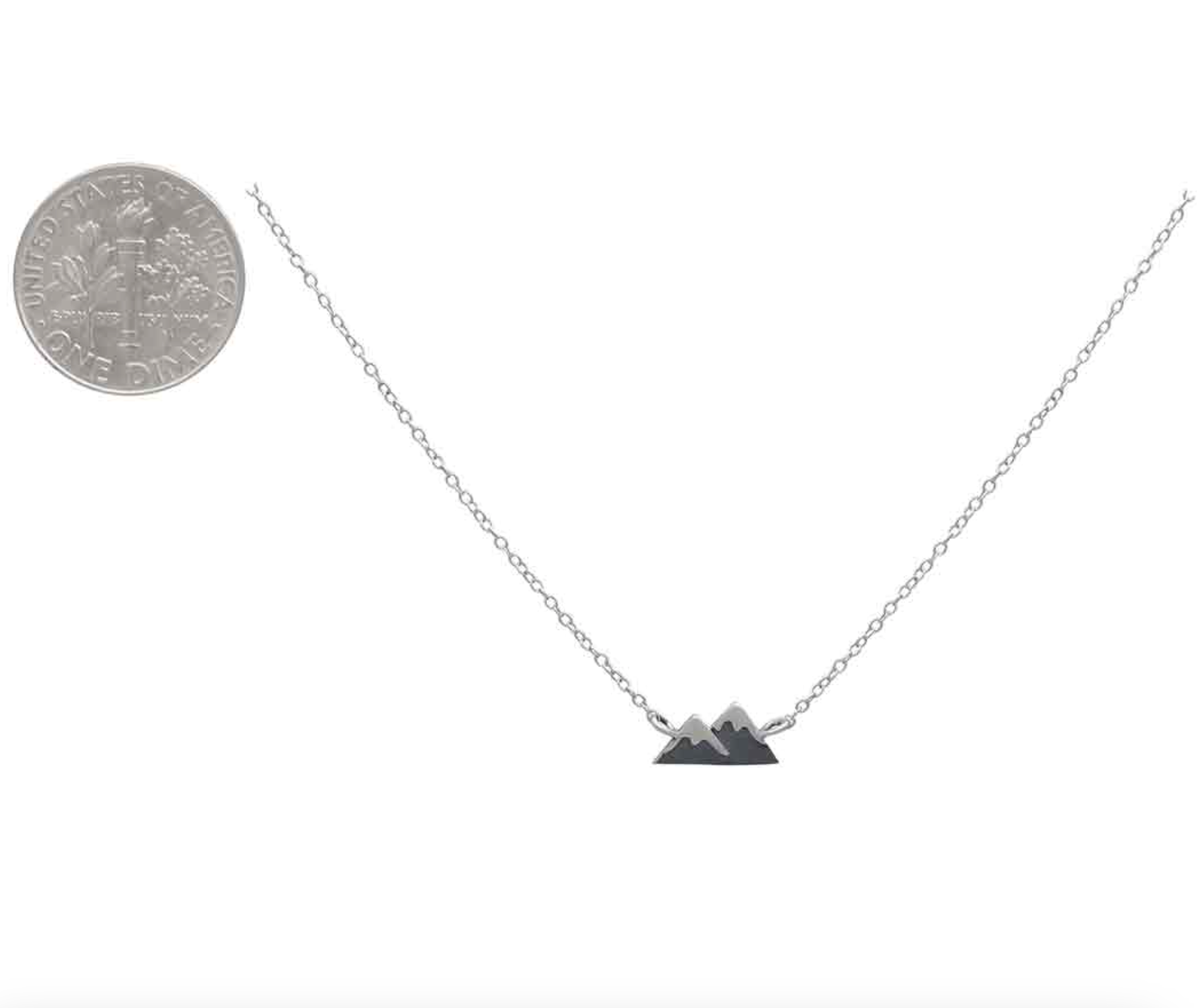 •TINY MOUNTAIN• recycled sterling silver necklace