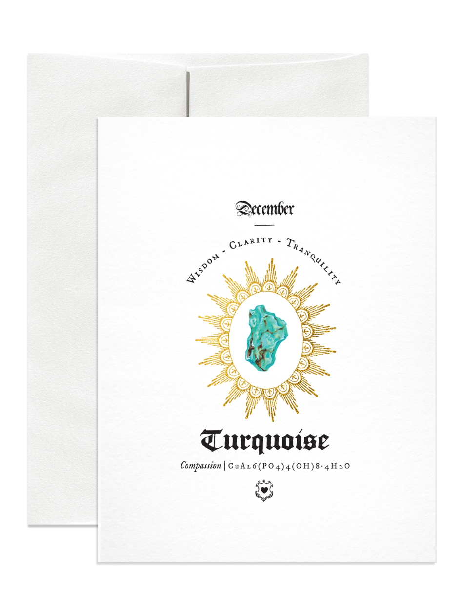 •DECEMBER BIRTHSTONE• foil greeting card