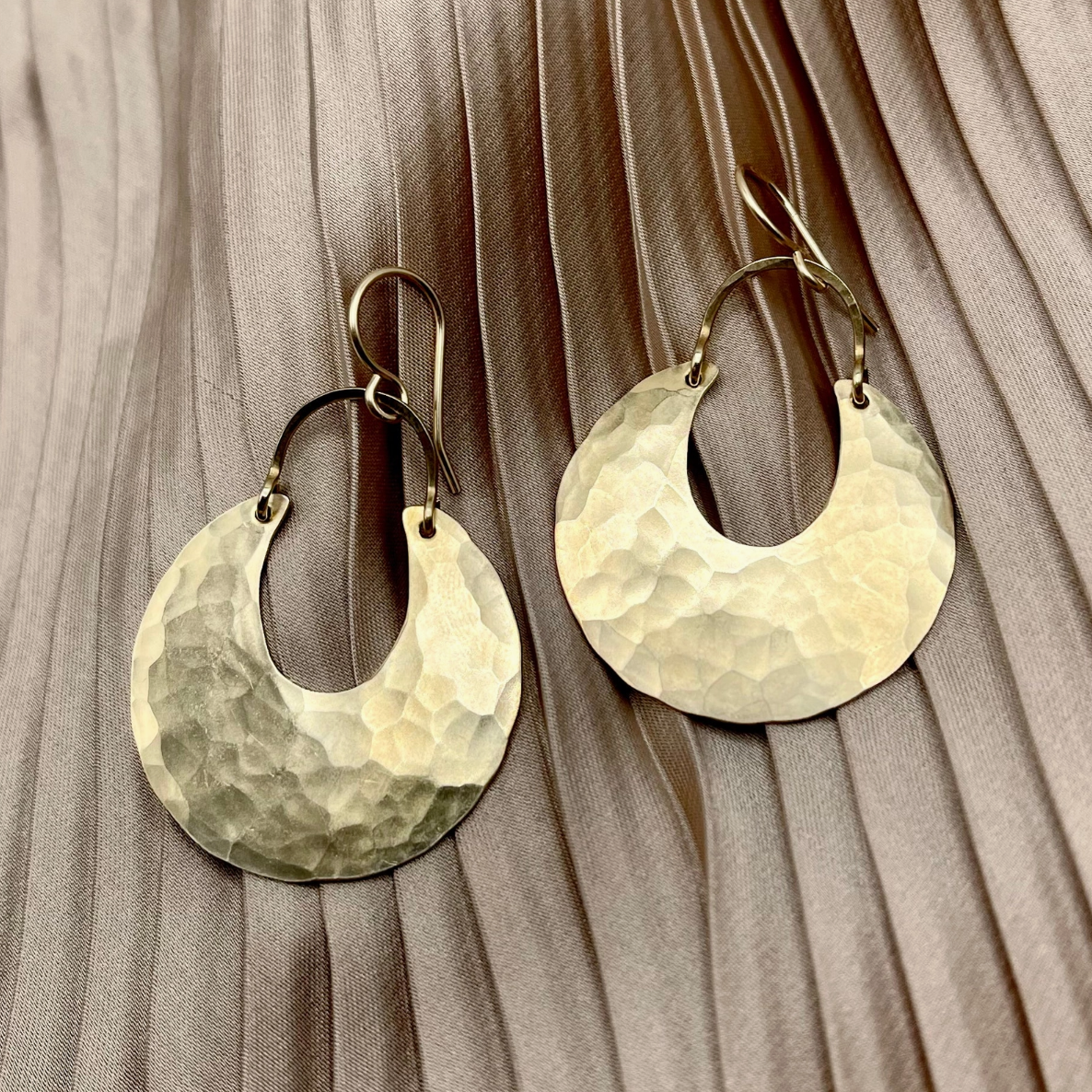 •WANING MOON• gold dangle earrings