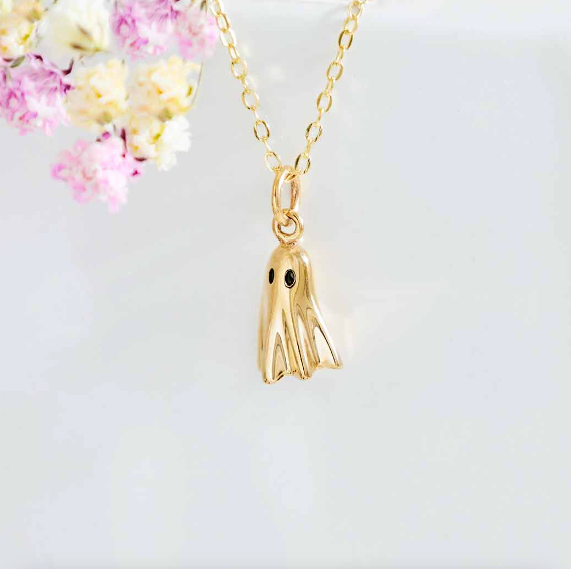 •LIL' GHOST• gold necklace