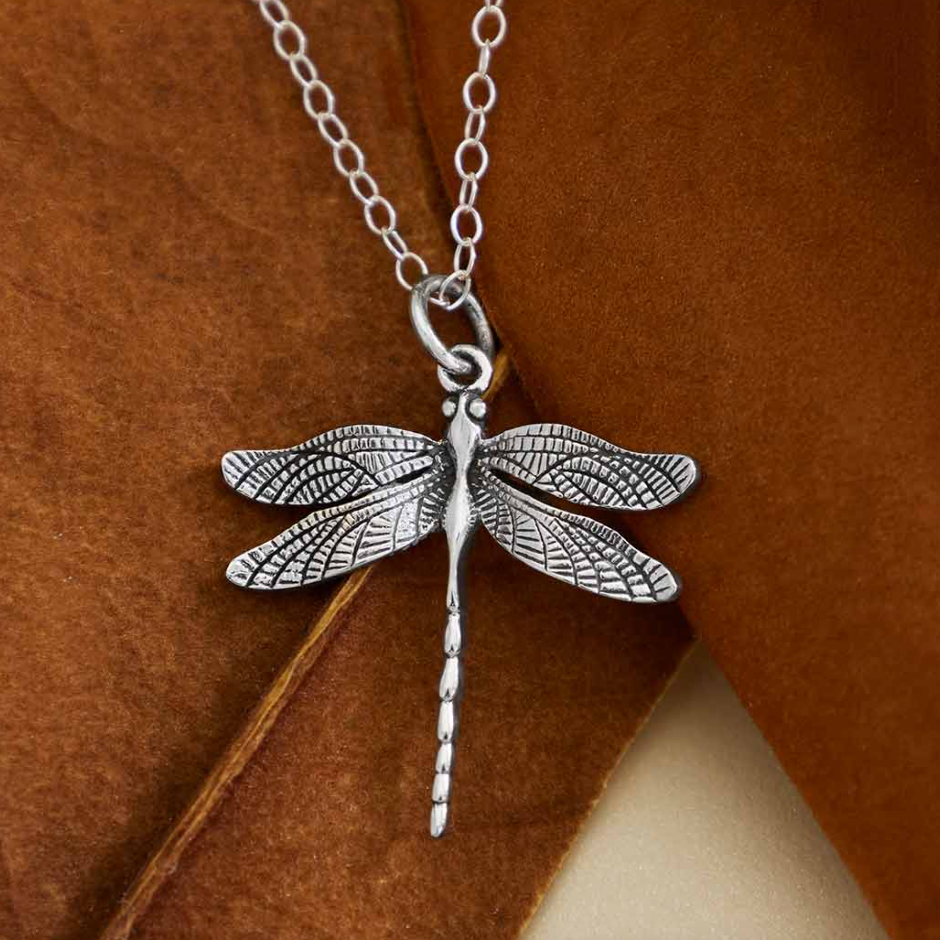 •DRAGONFLY• detailed sterling silver necklace