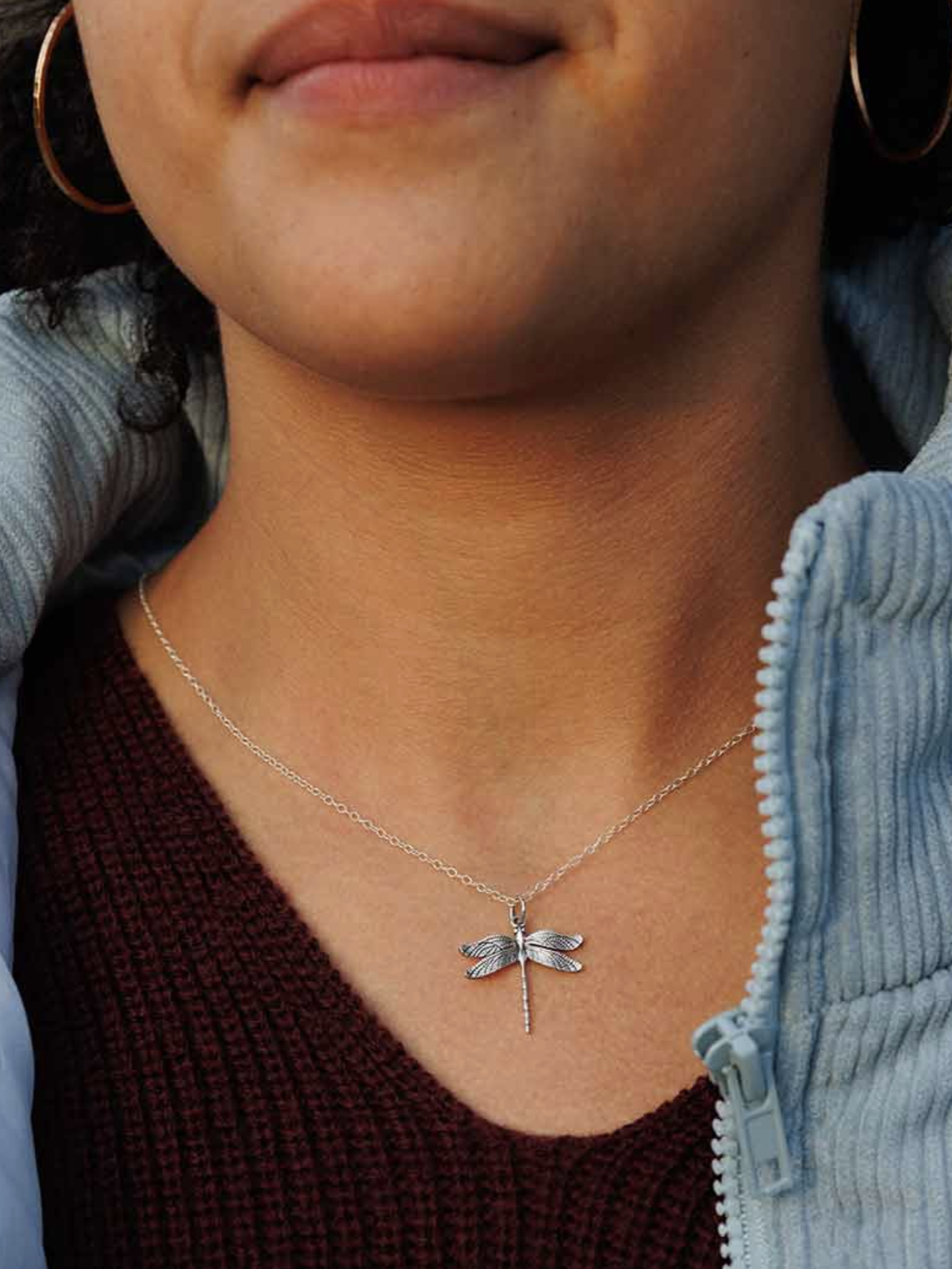 •DRAGONFLY• recycled sterling silver necklace