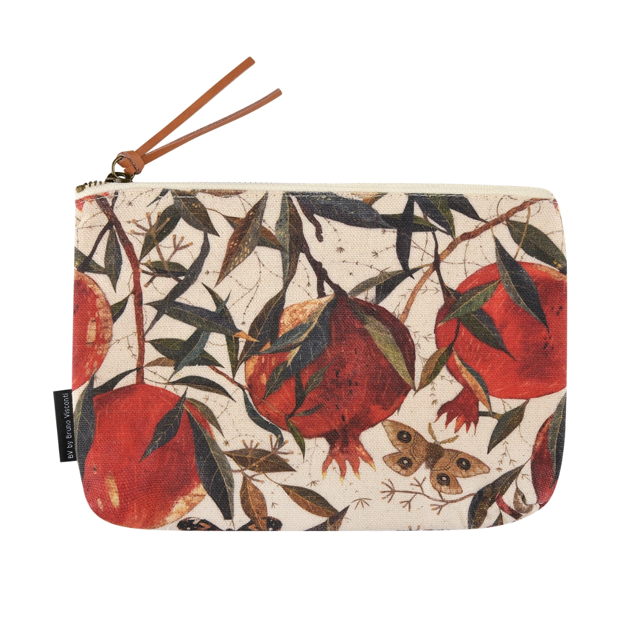 •POMEGRANATE• gusseted canvas pouch