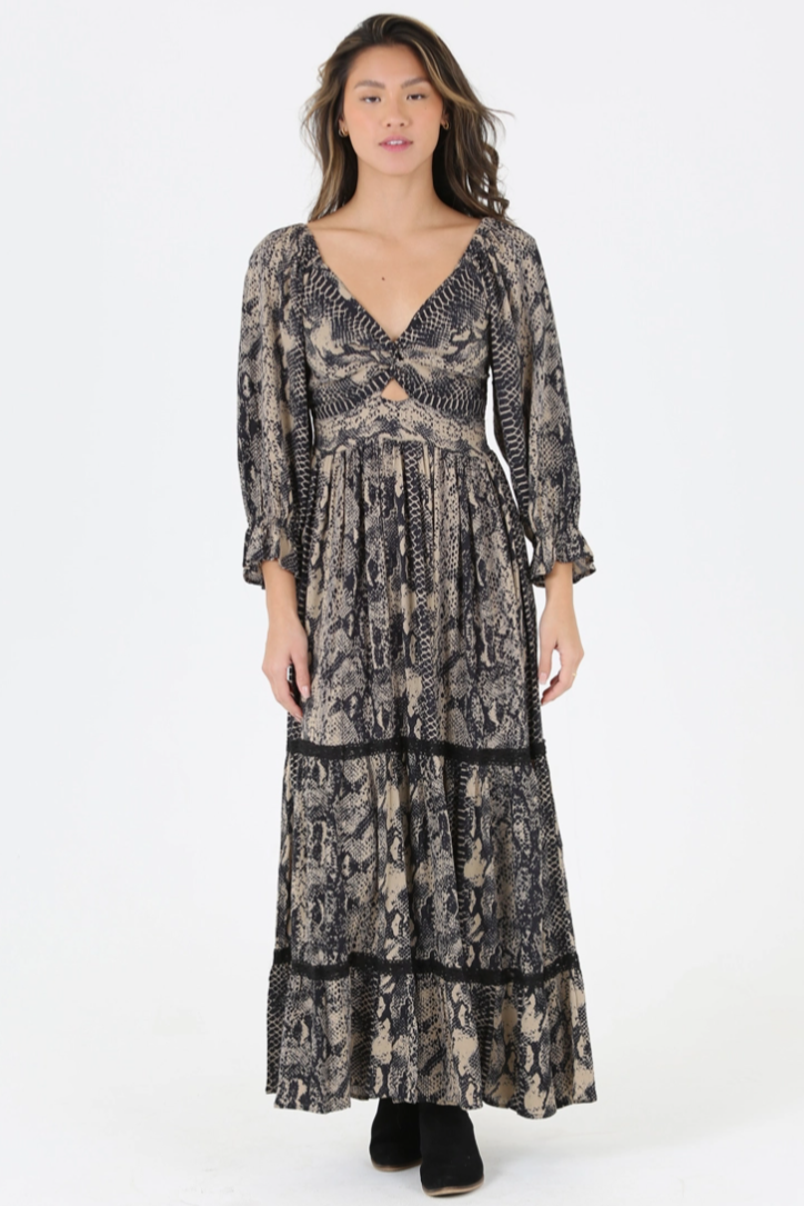 •MEDUSA• snake print maxi dress