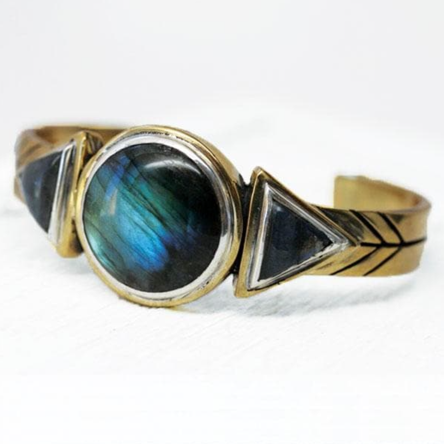 •HEMISPHERE• labradorite + mixed metal cuff