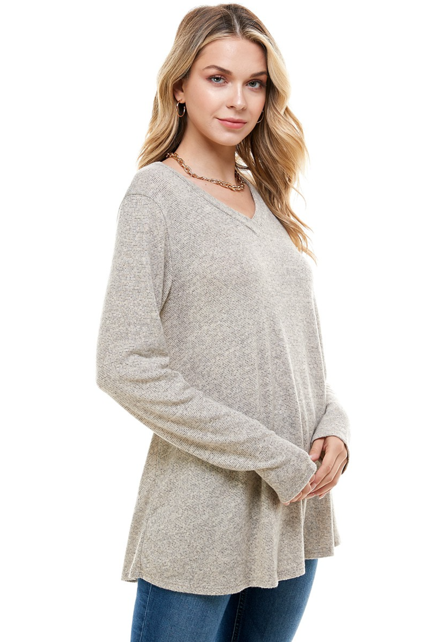 •SYLVIE• long sleeve V-neck tunic