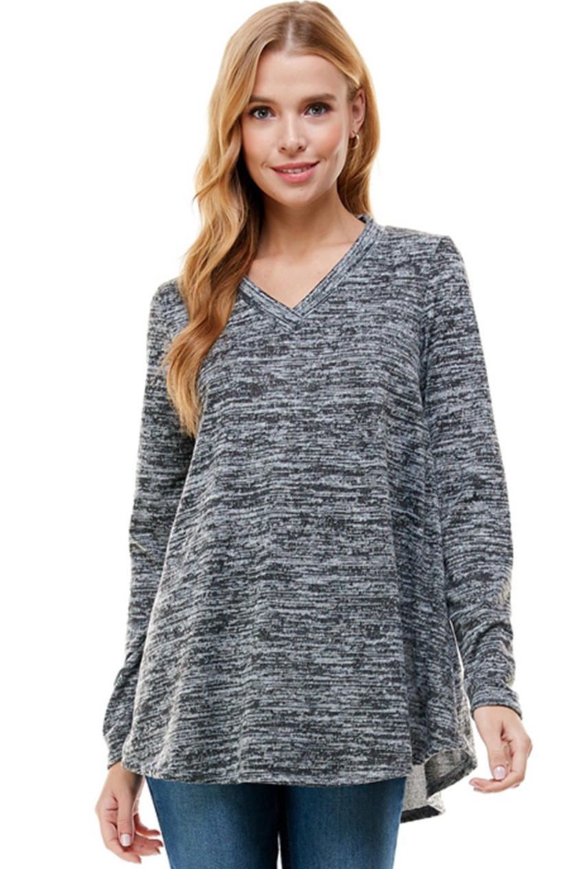 •SYLVIE• long sleeve V-neck tunic