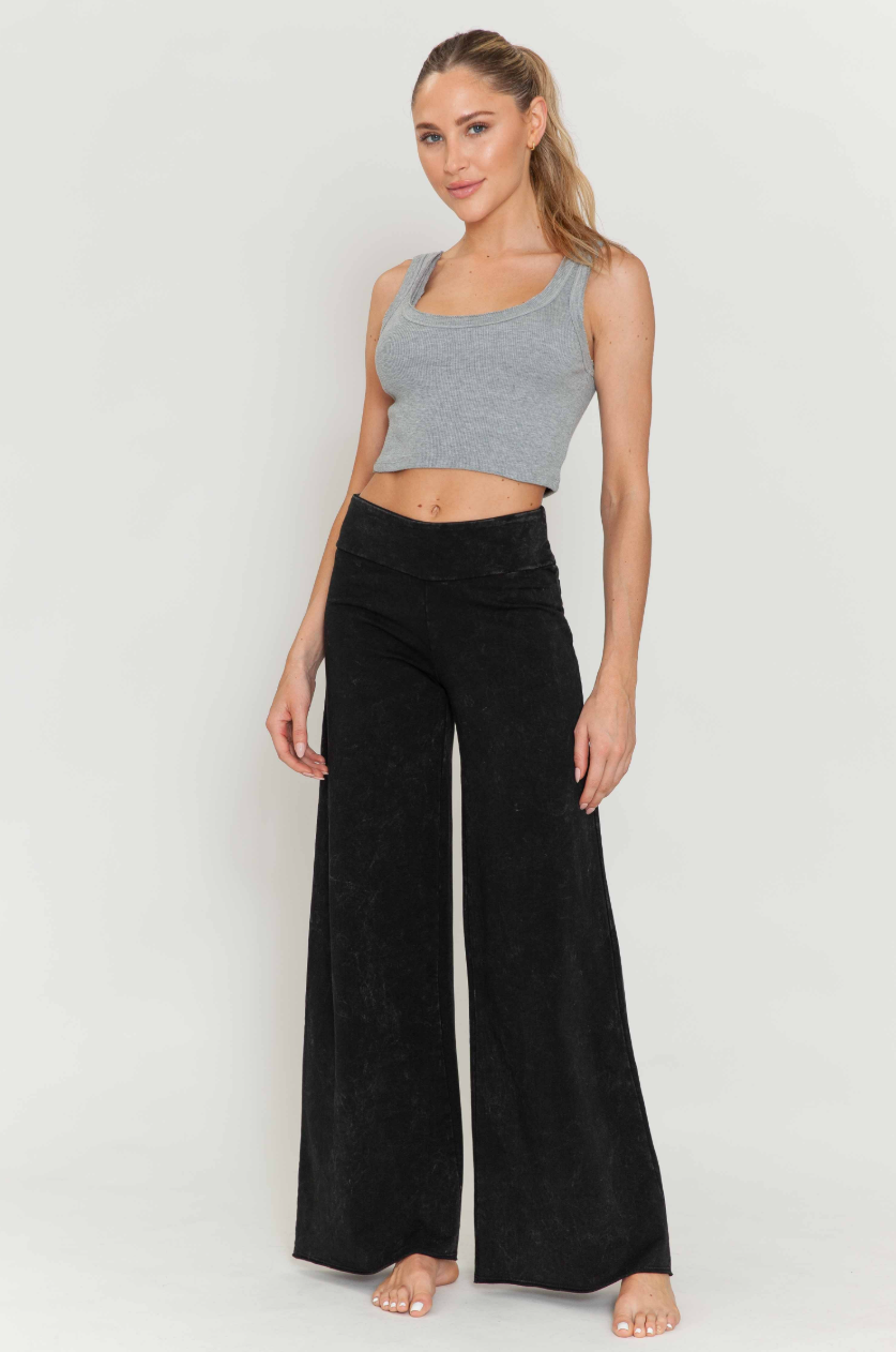 •RICHIE• cotton blend wide leg pants