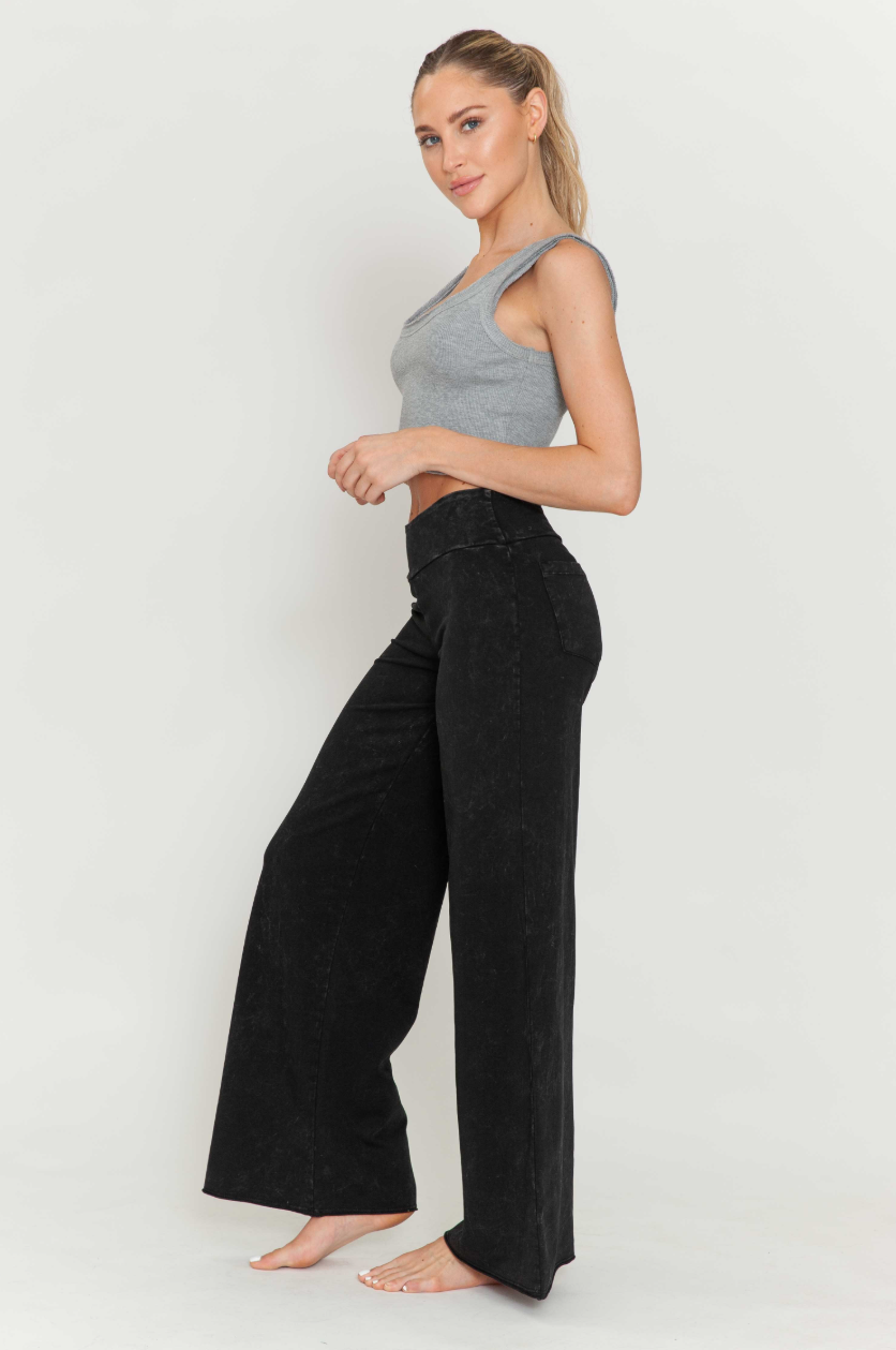 •RICHIE• cotton blend wide leg pants