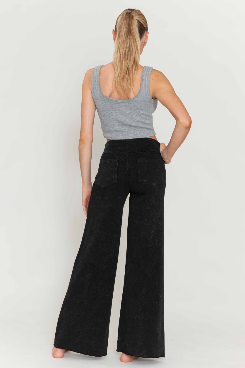 •RICHIE• cotton blend wide leg pants