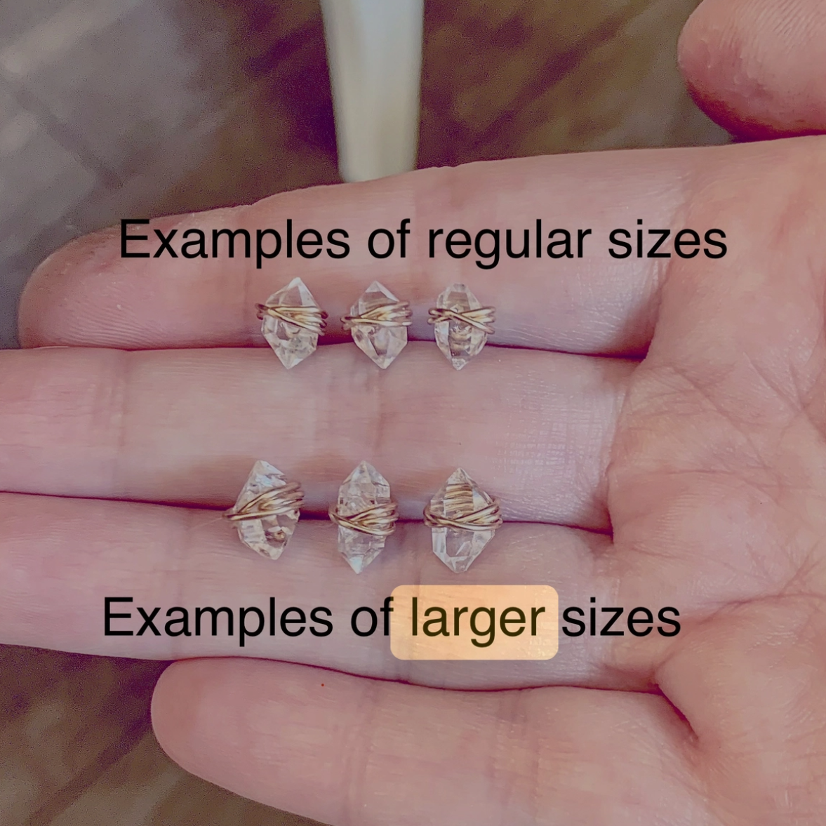 •PIKE• herkimer + gold stud earrings (2 sizes available)